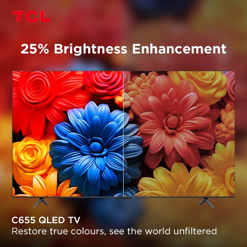 تلوزیون 55 اینچ هوشمند QLED تی سی ال 55C655